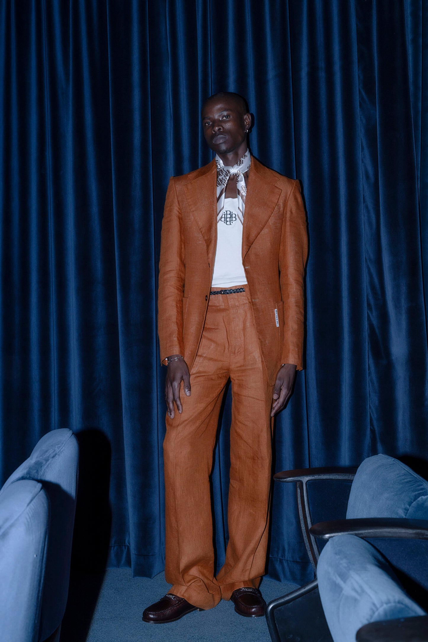 SINGLE BREASTED LINEN TAILORED JACKET