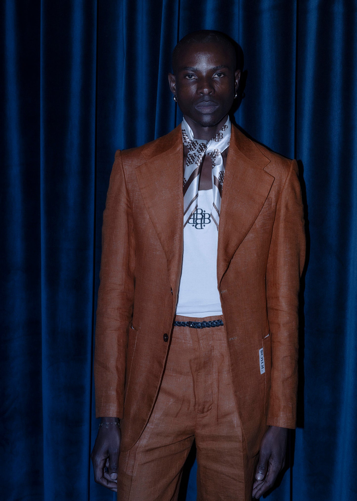 SINGLE BREASTED LINEN TAILORED JACKET