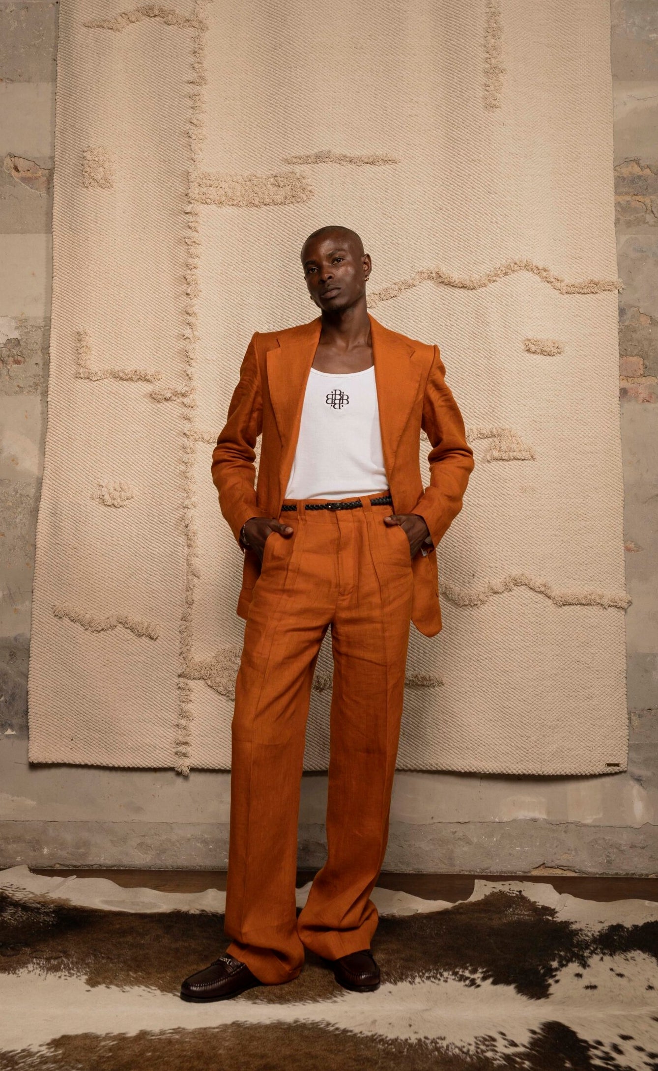 SINGLE BREASTED LINEN TAILORED JACKET