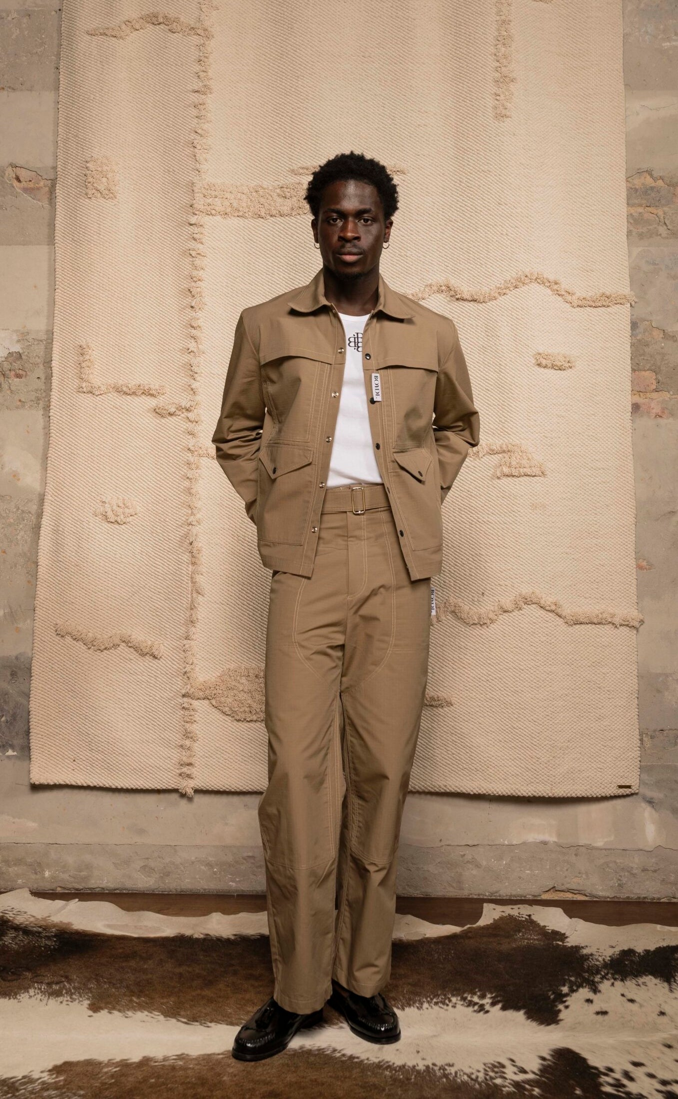 BELTED RIPSTOP DOUBLE KNEE PANTS