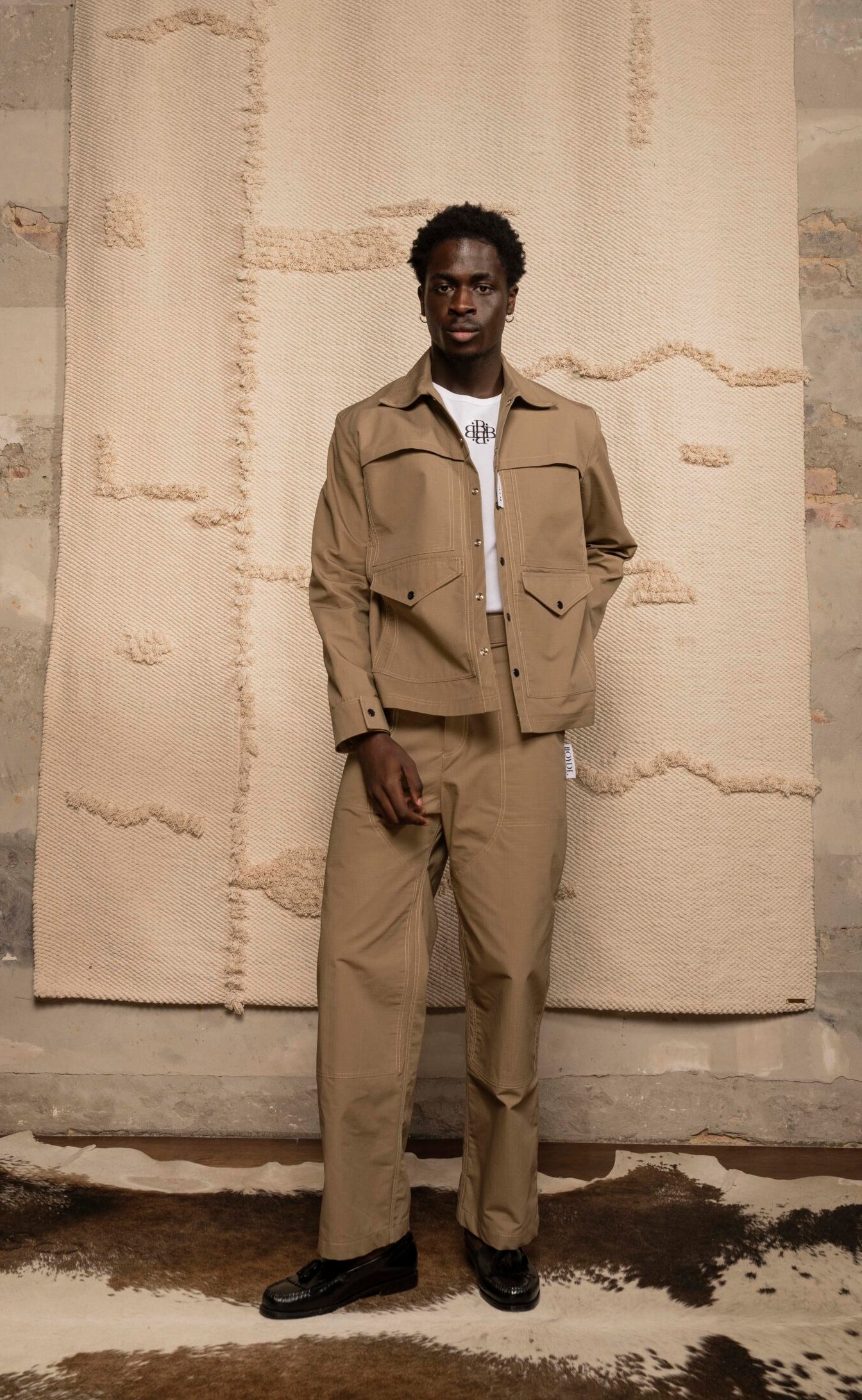 BELTED RIPSTOP DOUBLE KNEE PANTS